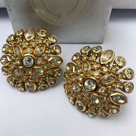 dior earrins|vintage dior earrings.